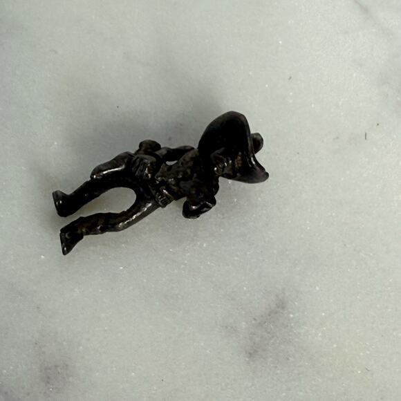 Lucky Charm Pocket Sterling Silver Cowboy Sheriff Maisel Charm - Picture 1 of 5